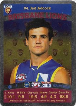 2010 Team Zone AFL Team - Silver #4 Jed Adcock Front